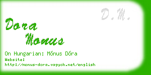 dora monus business card